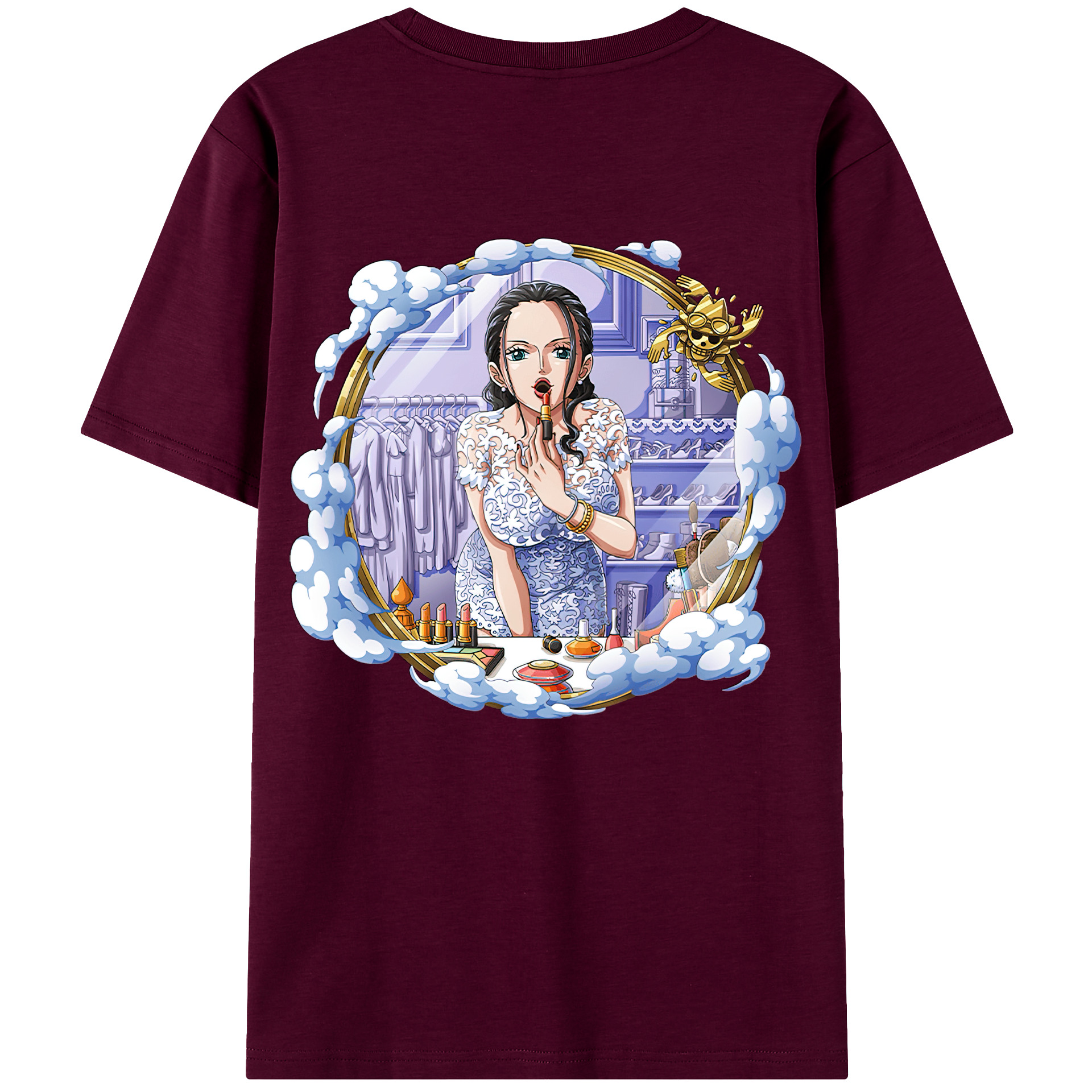 ワンピース ニコ・ロビン ONE PIECE Nico Robin レディース半袖Tシャツ(バックプリント)